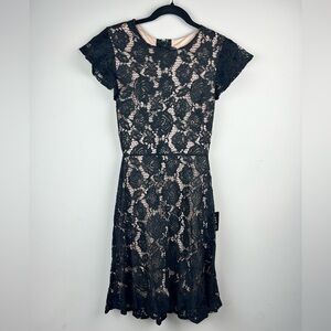 Express Black Lace‎ Midi Dress size 10